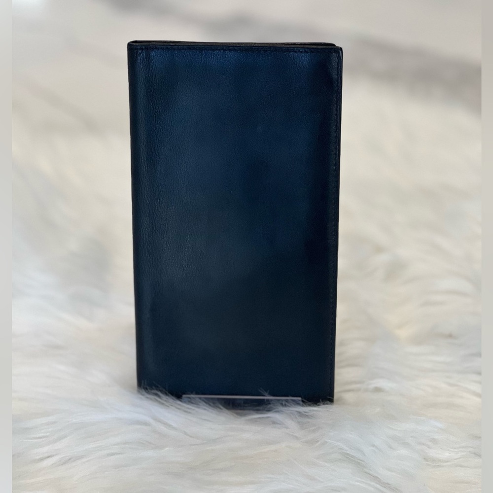 BVLGARI Black Leather Long Continental Wallet | Made in Italy